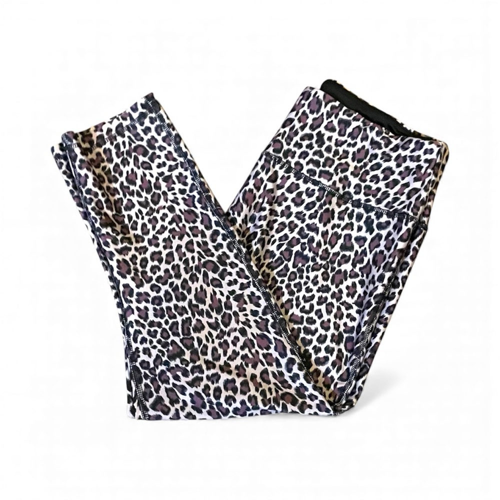 VOGO Athletica Leopard Print Crop Leggings XL